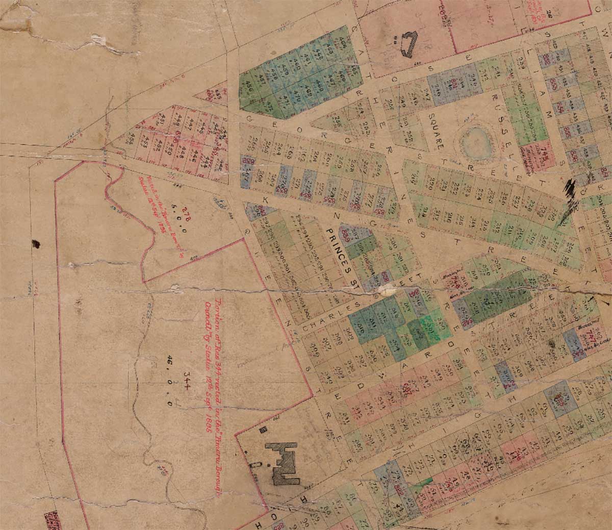 1860 map showing timaru hospital recollect 2