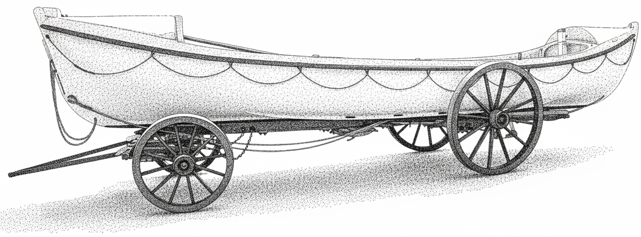 1862 Alexandra Lifeboat illustration based on photo by Geoff Cloake 2025