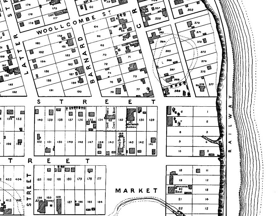 1875 Map Detail of Shepherds Corner Store