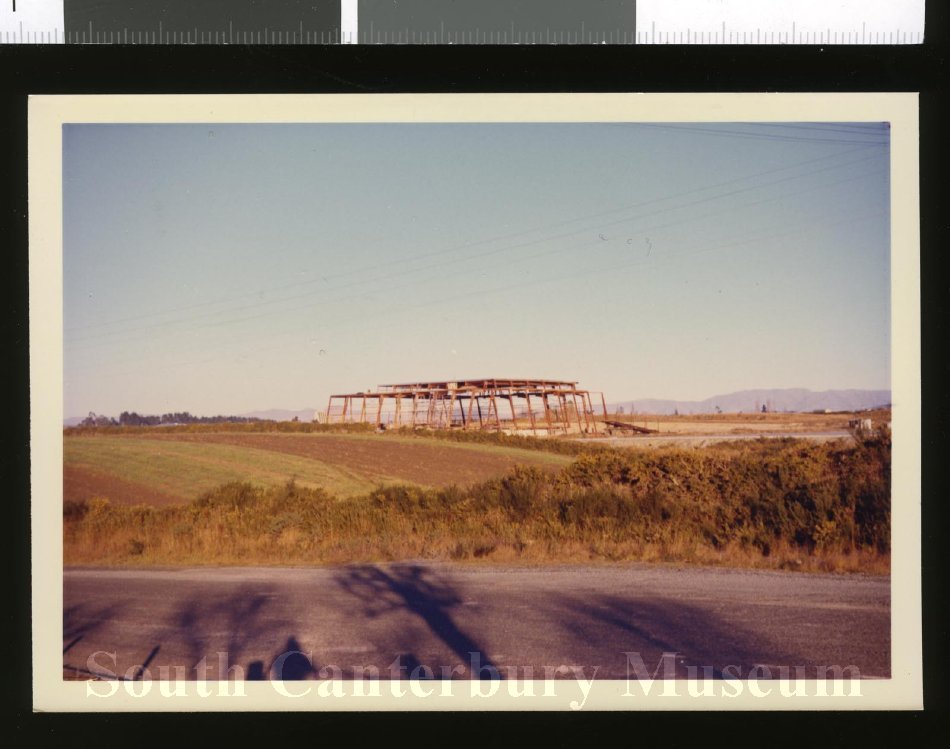 201400454 Aorangi Park stadium during early stages of construction Timaru circa 1974 south canterbury museum
