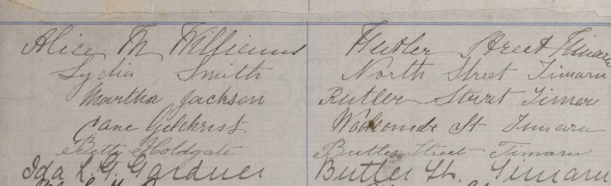 272 section of Suffrage signitures Martha Jackson butler St