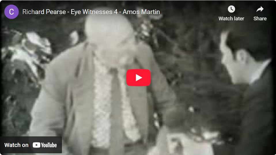 Amos Martin recalls seeing Richard Pearse flying machine lift into the air