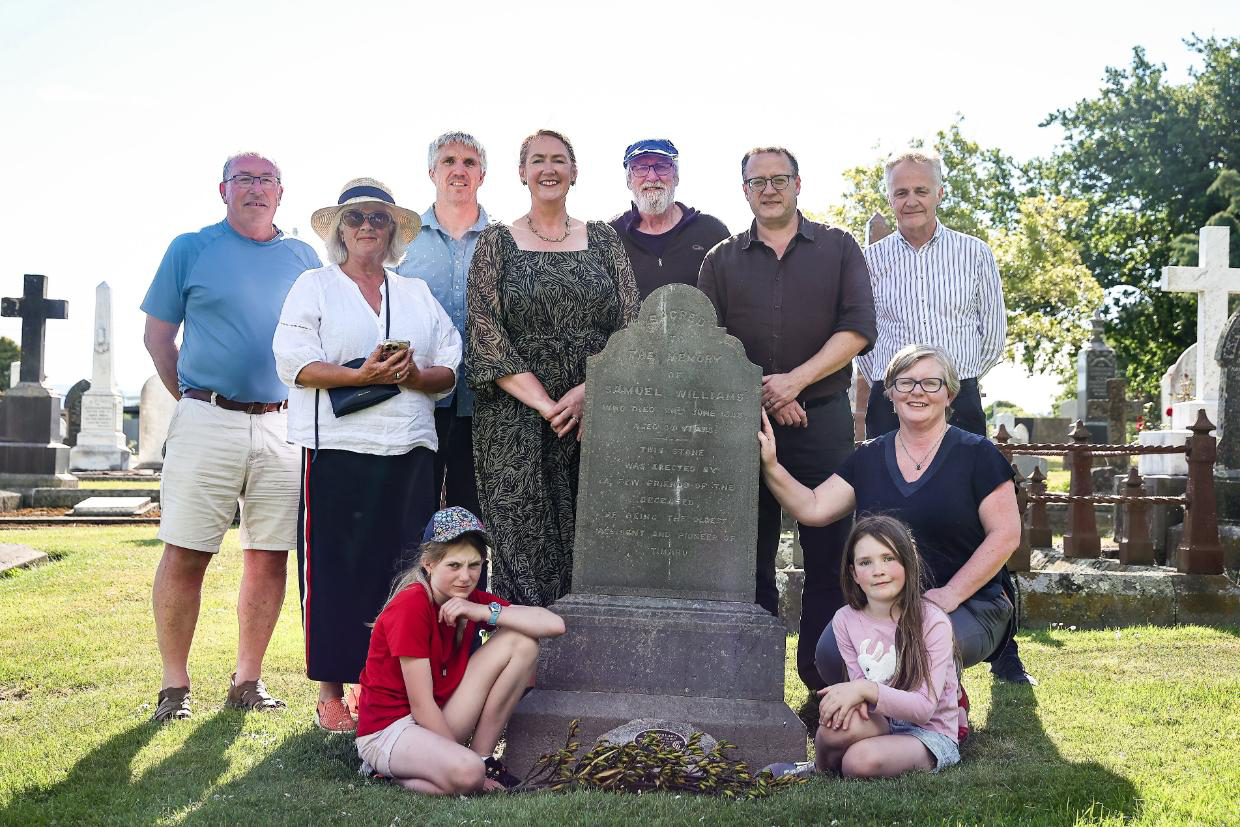 At the unveiling of Ann Williams memorial at the Timaru cemetery on Tuesday evening also the 165th anniversary of Anns death