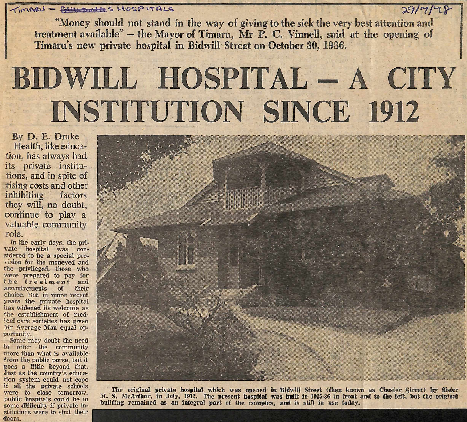 Bidwill Hospital A City Institution Since 1912 00001 19 15