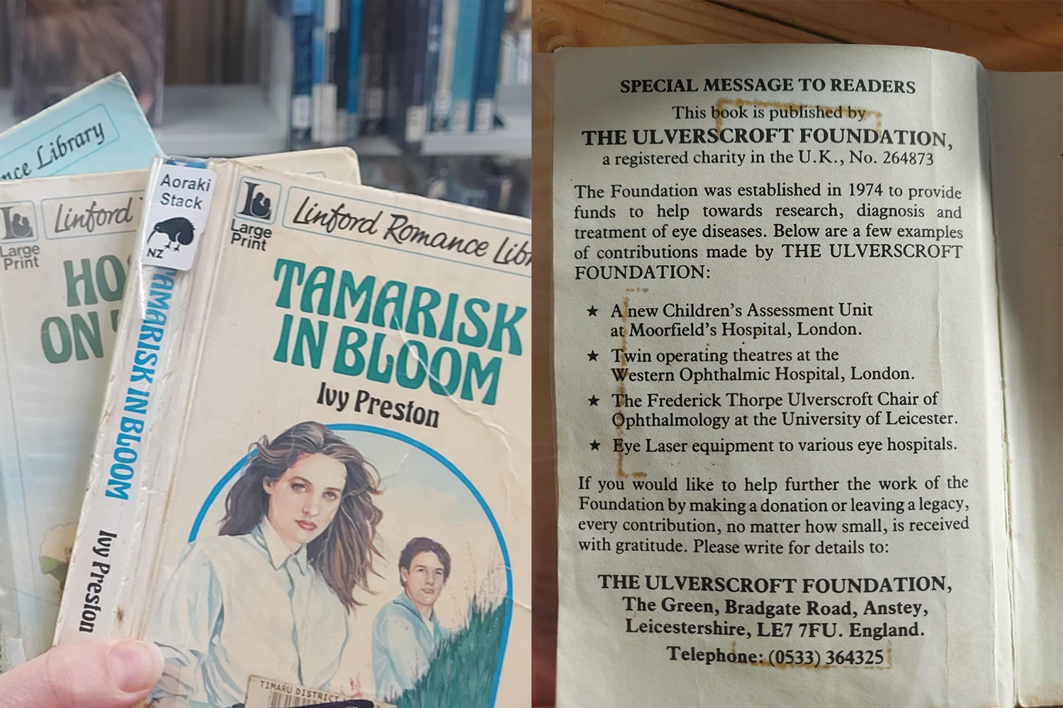 Books bought by Roselyn Fauth from the library by author Ivy Preston Timaru Library Book