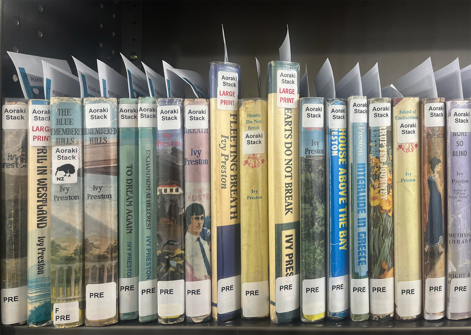 Books written by Ivy Preston at the Timaru Library Photo supplied by Timaru Library