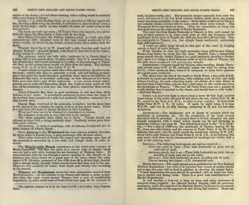 Bretts New Zealand and South Pacific pilot page 147