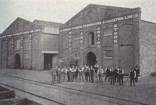 Canterbury Farmers Co operative Associations grain and wool store in Heaton Street Timaru p17387enz