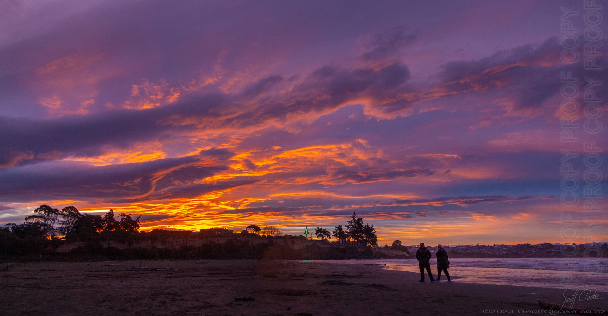Caroline Bay 2023 at sun set Geoff Cloake