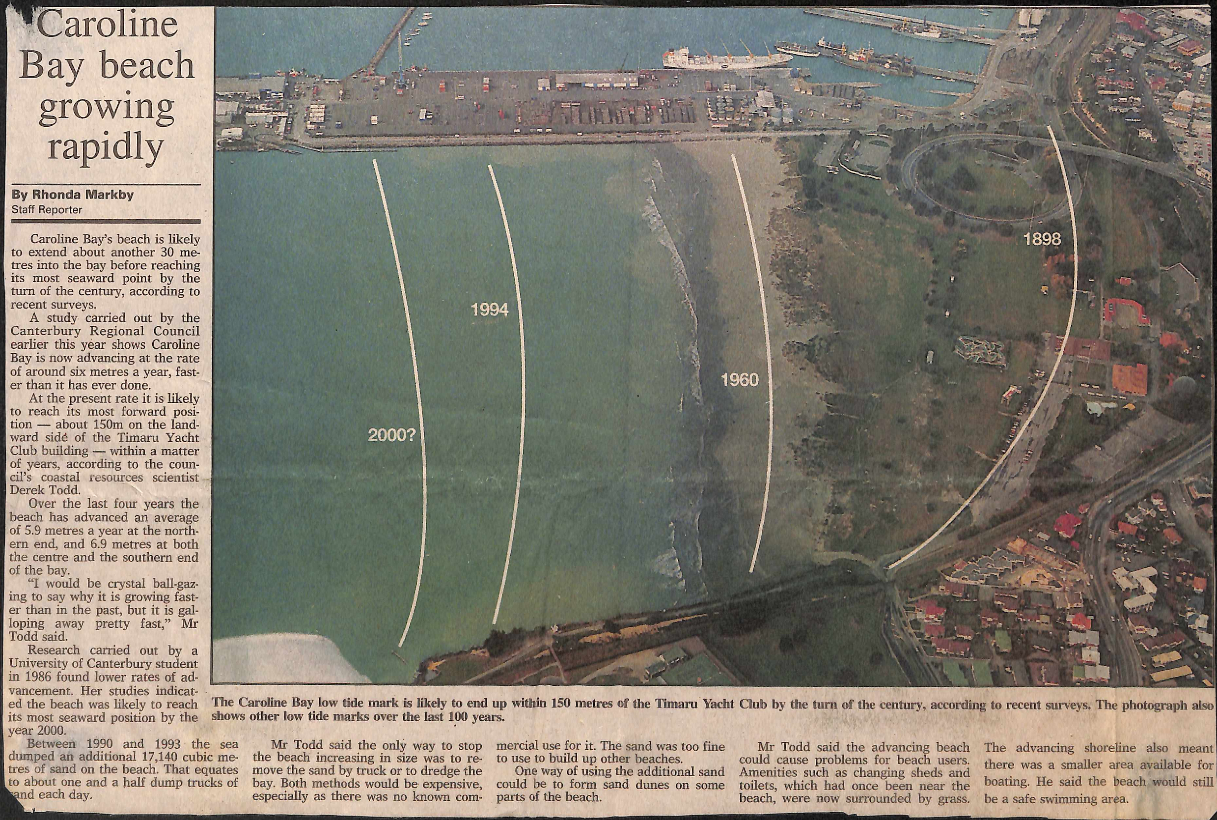 Caroline Bay sand build up