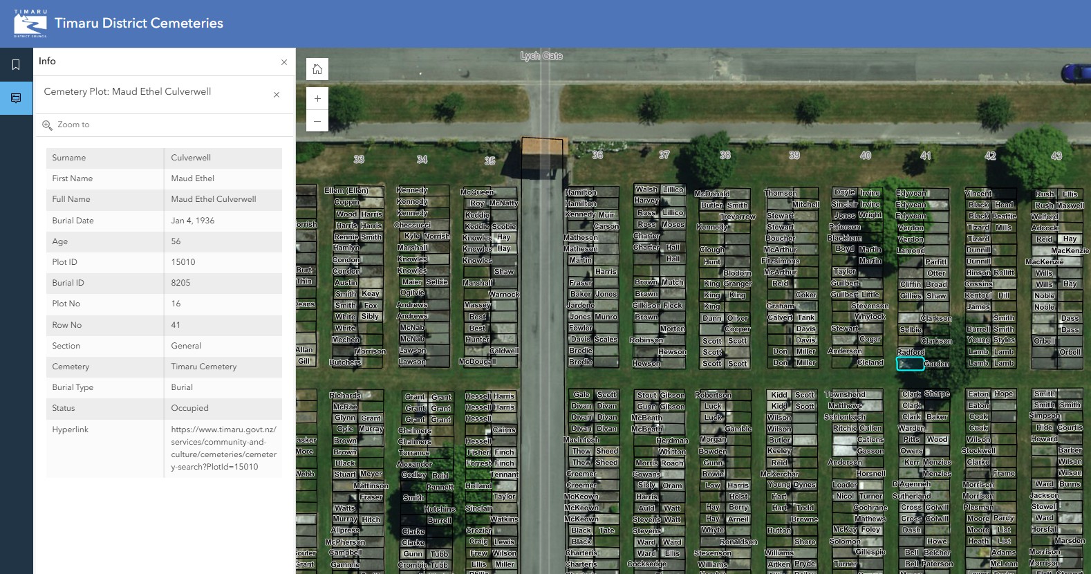 Cemetery Plot Maud Ethel Culverwell