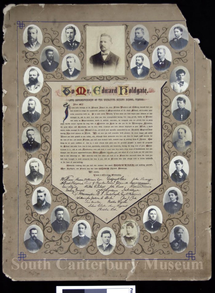 Commemorative certificate Mr E Holdgate south Canterbury Musuem 1016