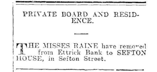 Timaru Herald June 1910 Ettric Boarding House