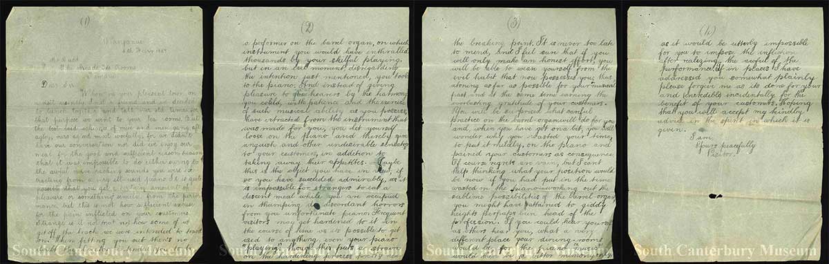 Complaint To Mr Budd At Arcade Tea Rooms 1907 201110102