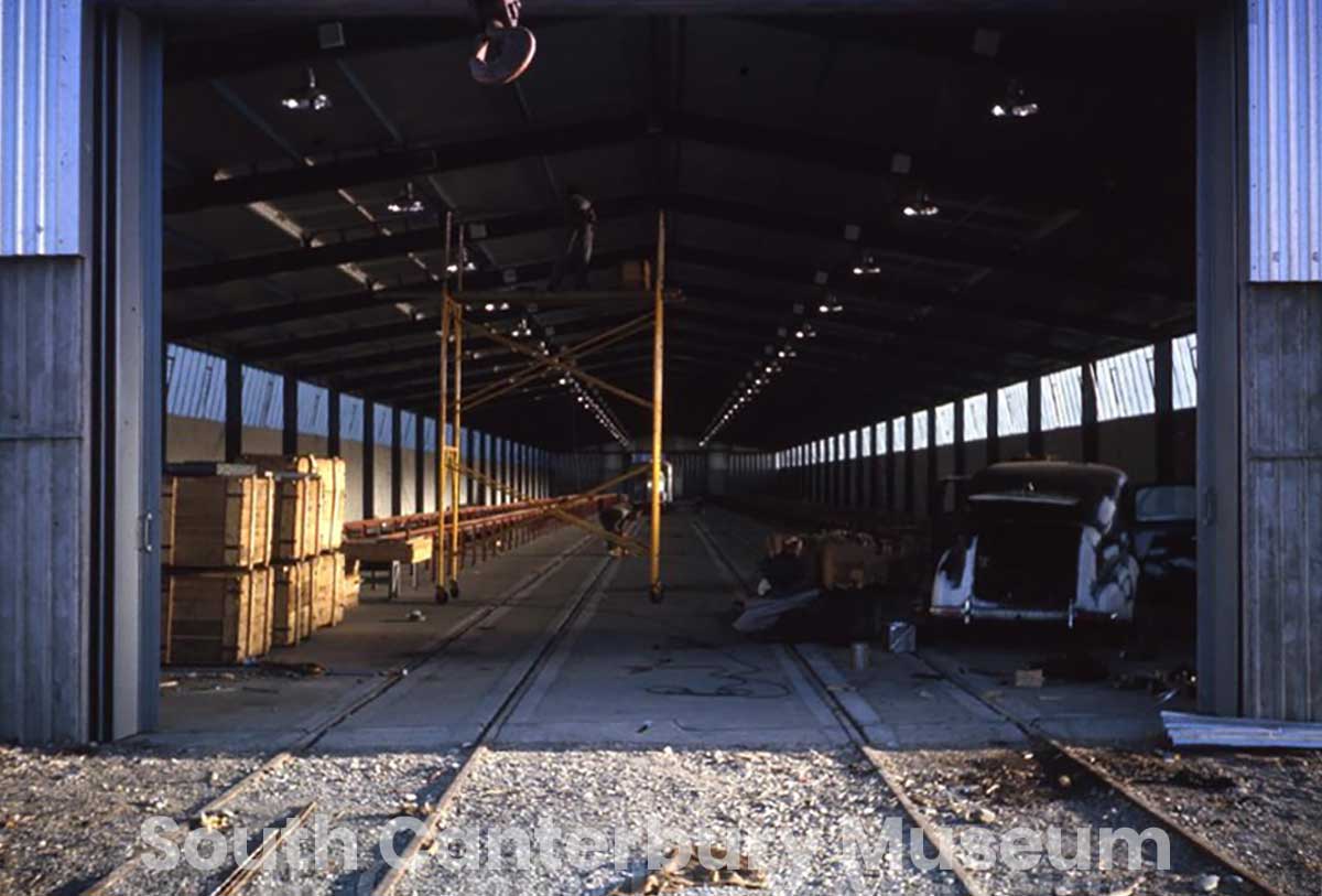 Construction of the all weather meat loader shed at Timaru Harbour June 1965 Sth Canty Museum 20110351367