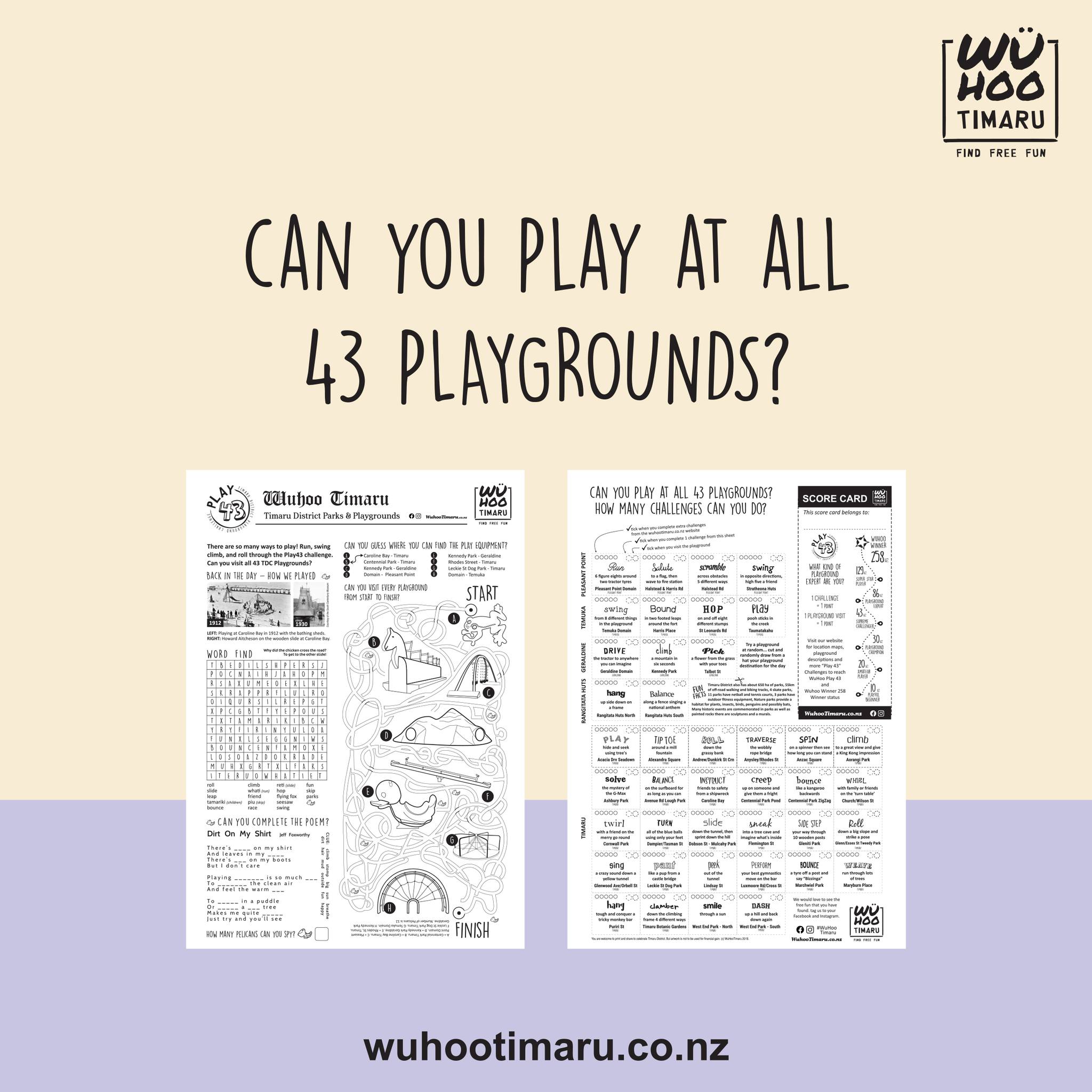 Did you know we have a challenge to play at all 43 TDC playgrounds in the District