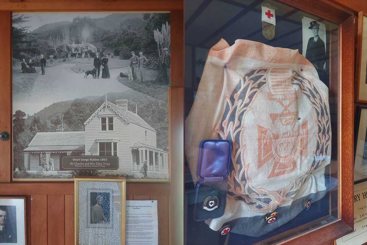 Eleanor Tripp Library 1936 Woodbury WuHooTimaru By Roselyn Fauth Feb 2026 Eleanor Tripp home and wall hanging