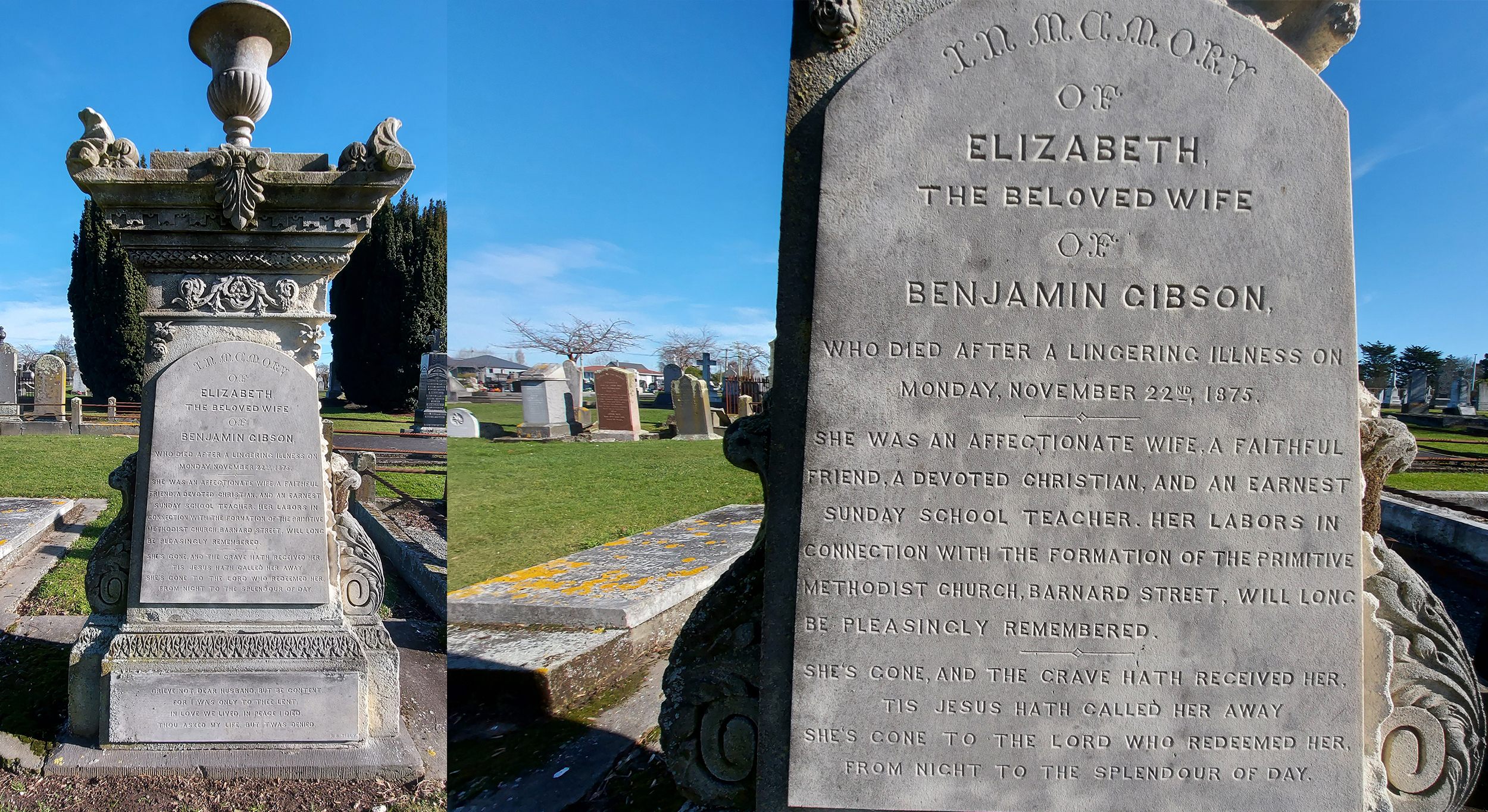 Elizabeth Gibson Grave Timaru Cemetery Photo Roselyn Fauth 202208