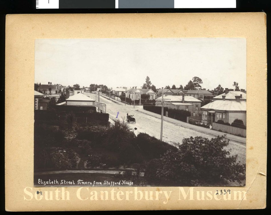 Elizabeth Street Timaru from Stafford House South Canterbury Museum 2339 2