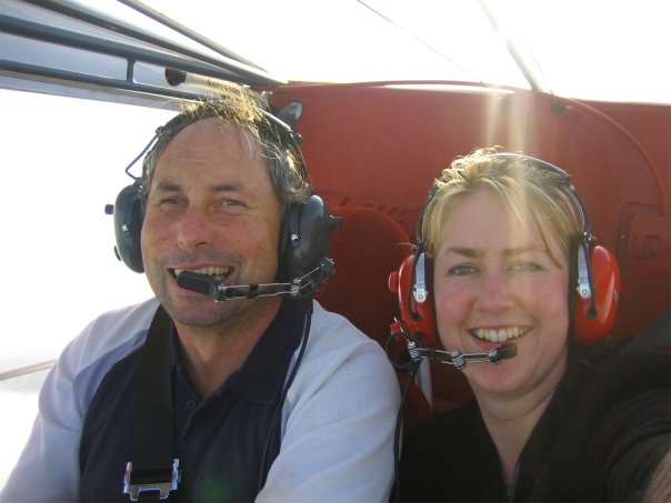 Flying with Russell Brodie in January 2008 at the rangitata airodrome