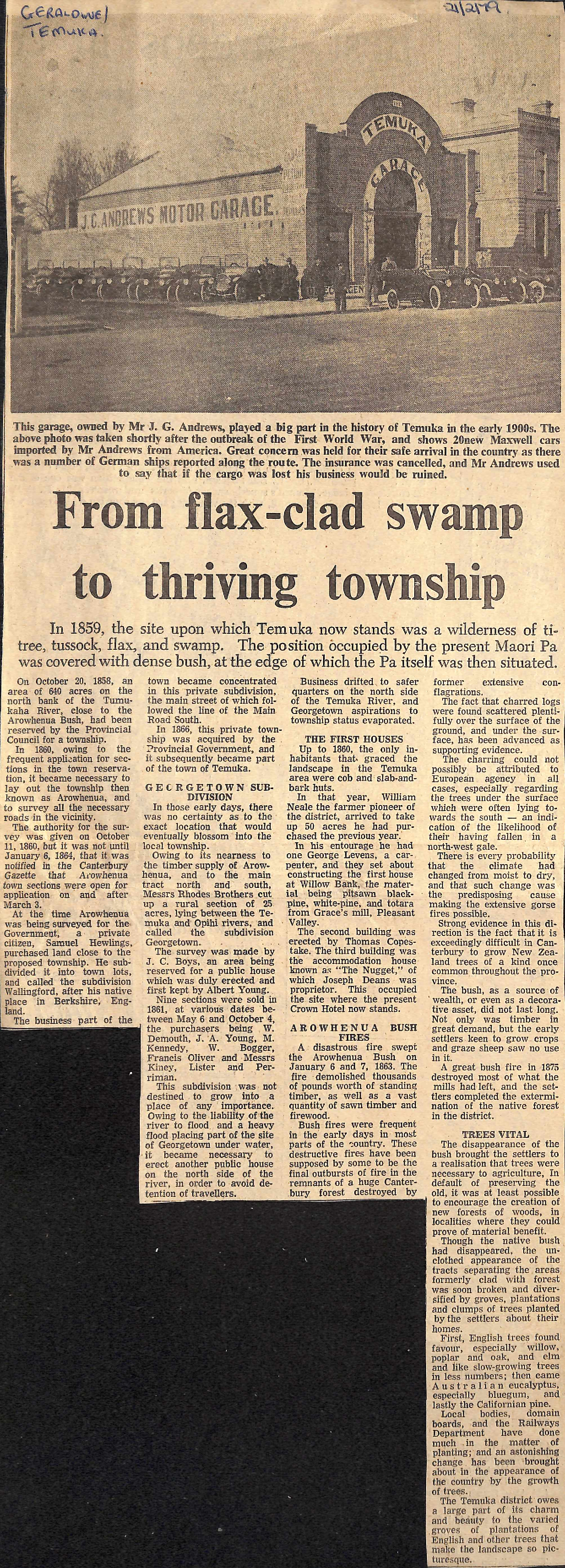 From Flax Clad Swamp to Thriving Township 00002 54 42