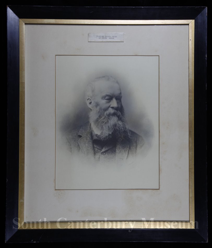 George Tripp South Canterbury Museum 3462 - Portrait of Charles George Tripp of Orari Gorge, circa 1890.