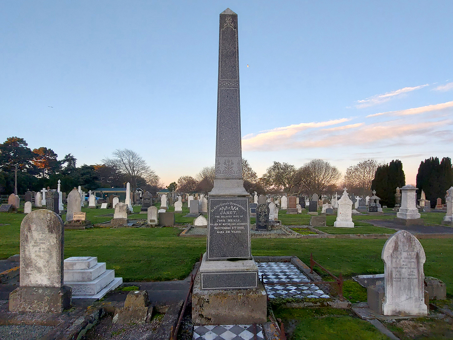 Grave of Janet Meikle at the Timaru Cemetery Photography By Roselyn Fauth
