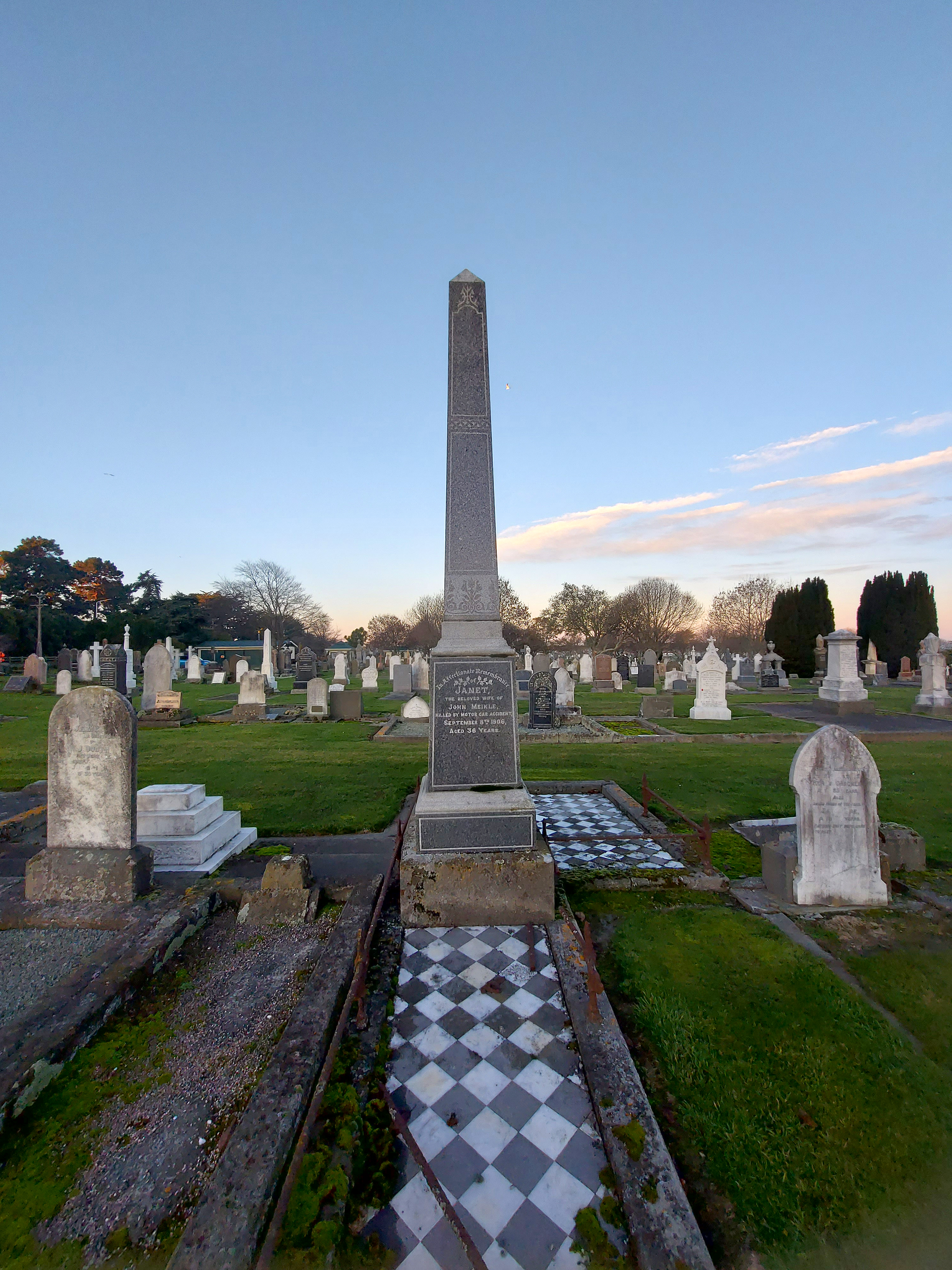 Grave of Janet Meikle at the Timaru Cemetery Photography By Roselyn Fauth Full Image