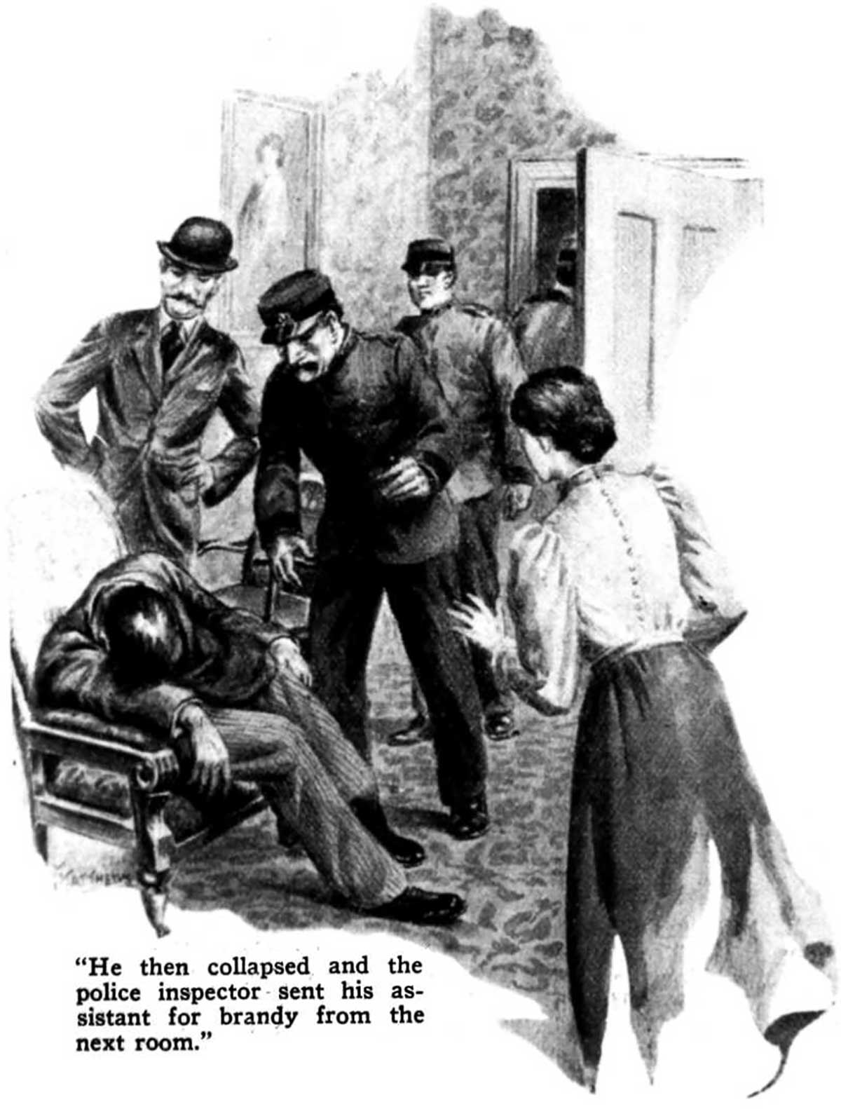 He then collapsed and the police inspector sent his assistant for brandy from the next room - The New Zealand Railways Magazine Volume 8 Issue 1 May 1 1933