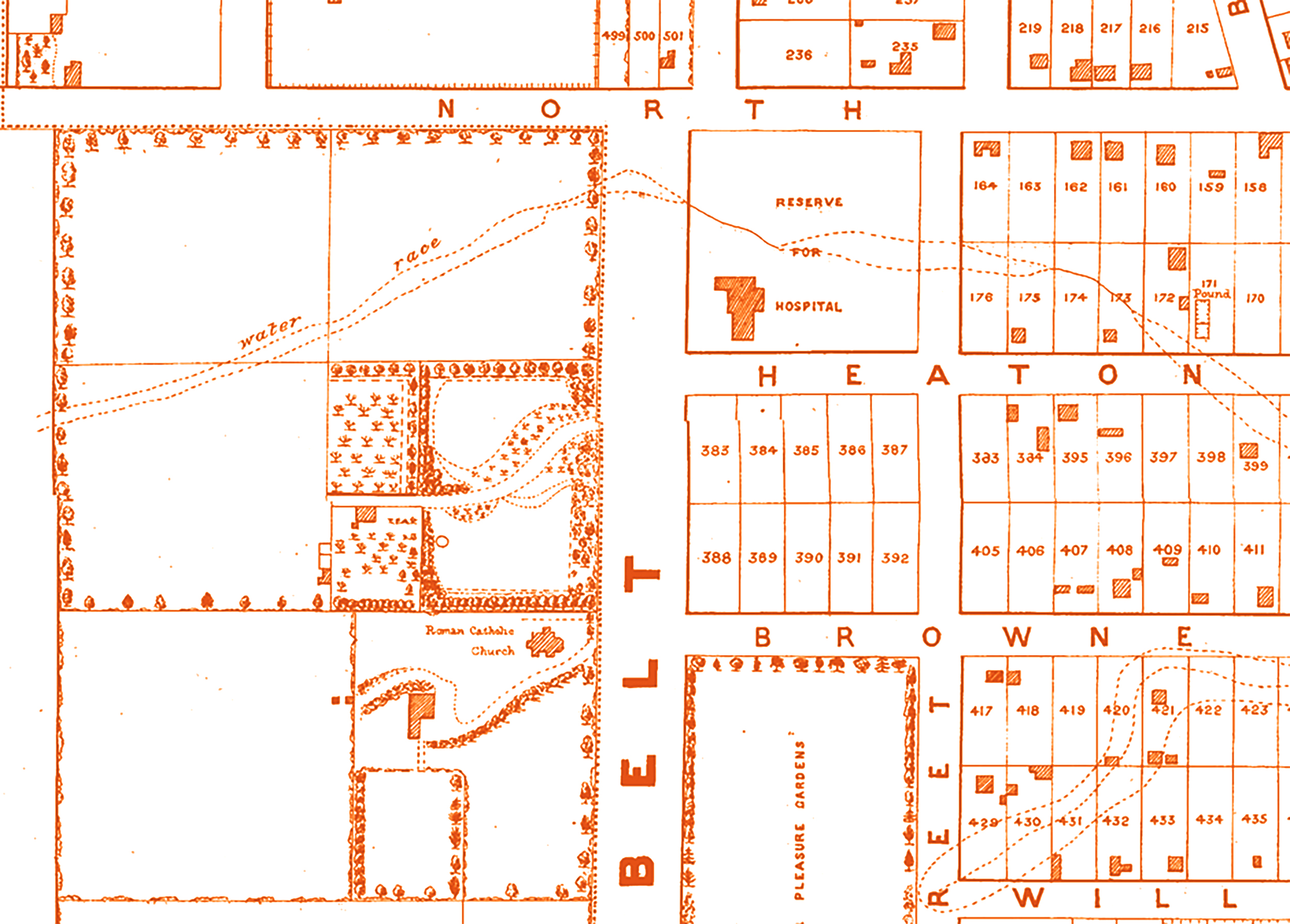 Sacret Heart Timaru 1874 Map
