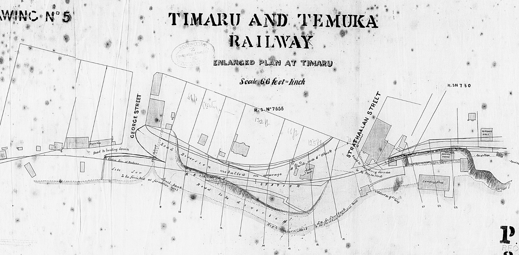 Timaru Temuka Railway MAp