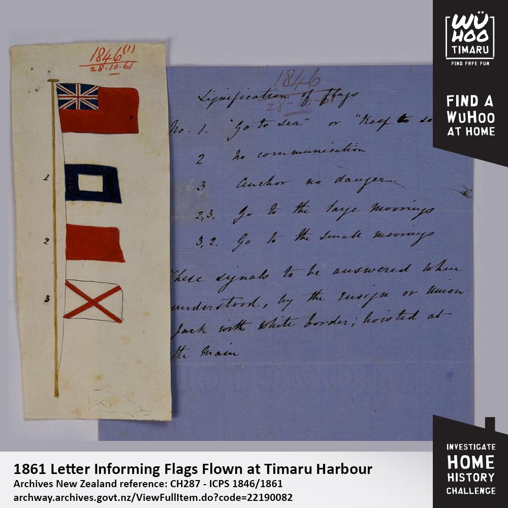 WuHoo InvestigateYourHomeChallenge WoolcombesHouse AshburyPark 0087 flagsflownatTimaruHarbour