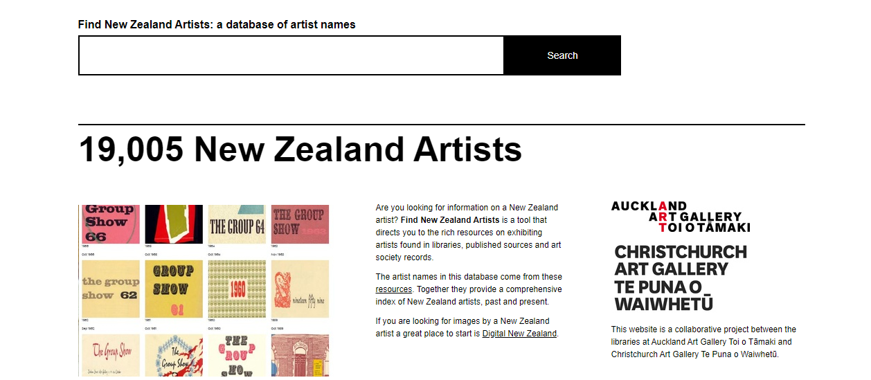 Find NZ Artists screenshot