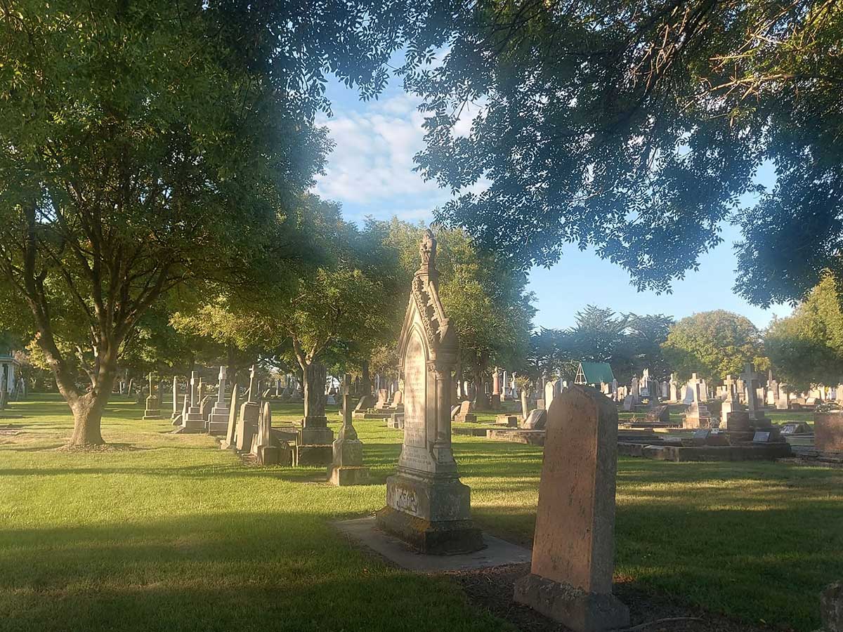 Kerr family headstone timaru cemetery roselyn fauth March 2026 from further back