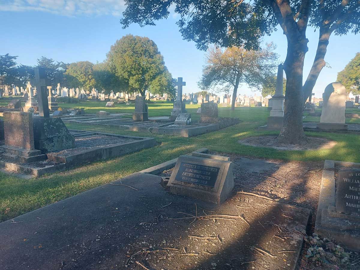 Kerr headstone timaru cemetery roselyn fauth March 2026