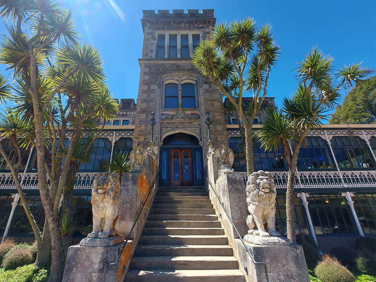 Larnarch Castle Dunedin by Roselyn Fauth view from bottom of the steps 20260119 134649