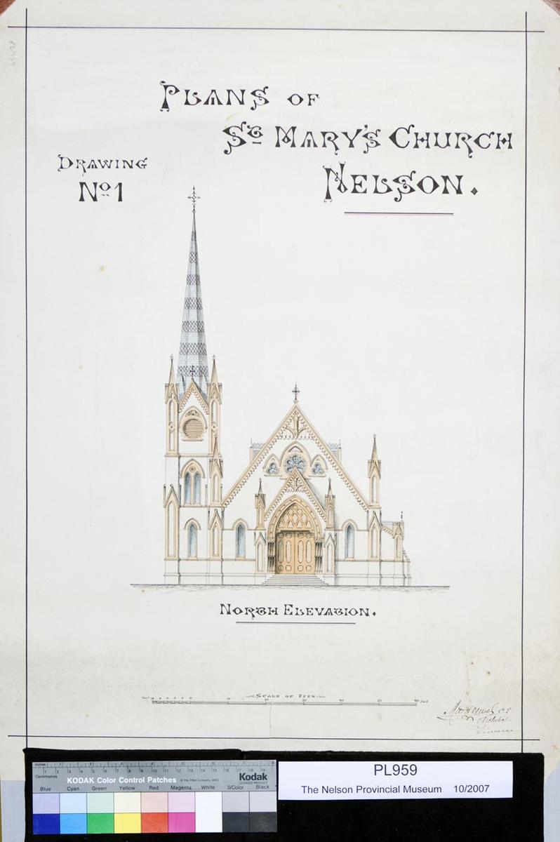 Maurice Duval 1882 Plans of St Marys Church Nelson NP6442 1 nelsonmuseum