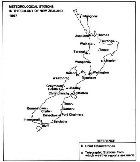 Meteorological stations 1867 sails to satellites 1986