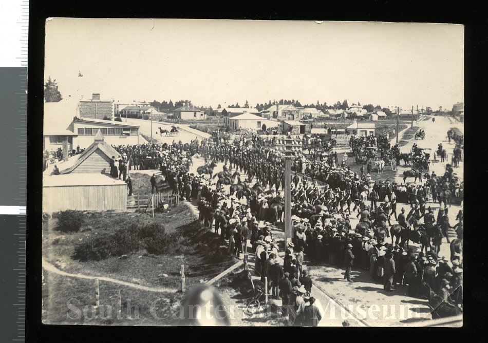 Military parade High Street 1901 Timaru south canterbury museum 1564