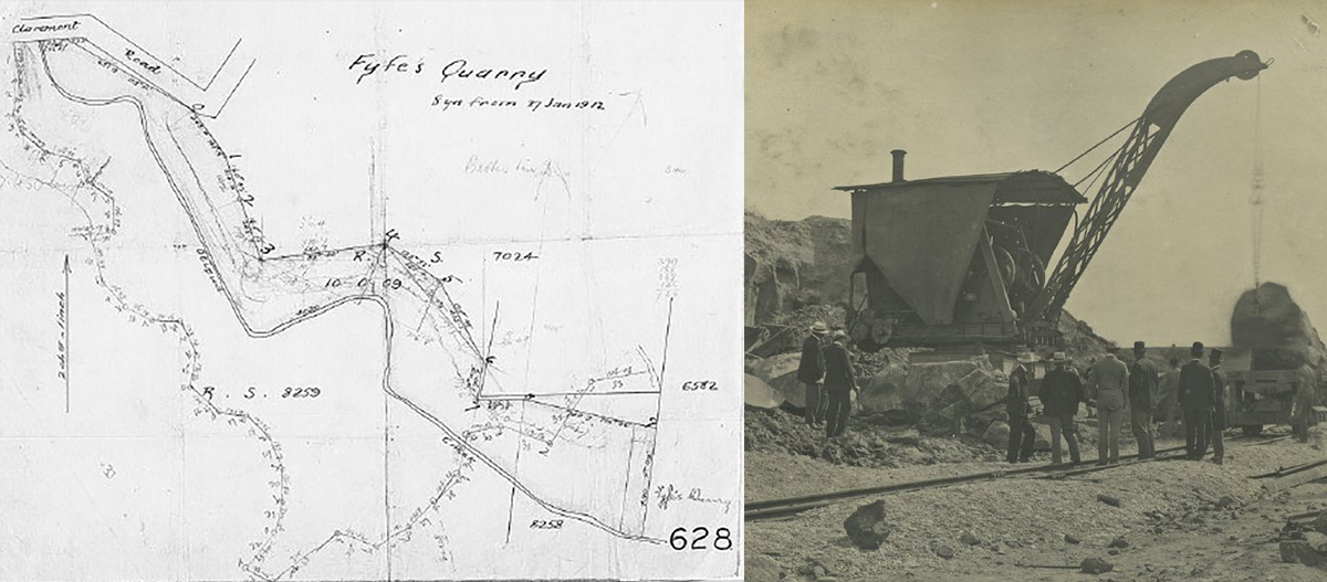 Montage Fyfe Quarry Centennial Park Timaru South Canterbury Musuem 2000210118