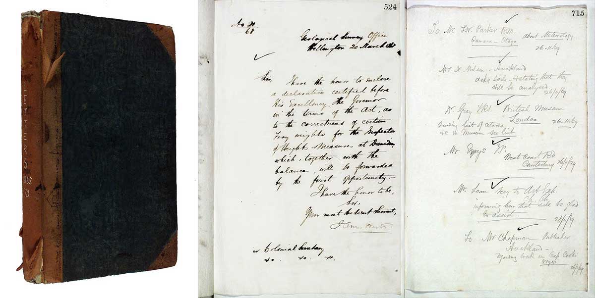 Outward letterbook 1865 1870 by Colonial Museum