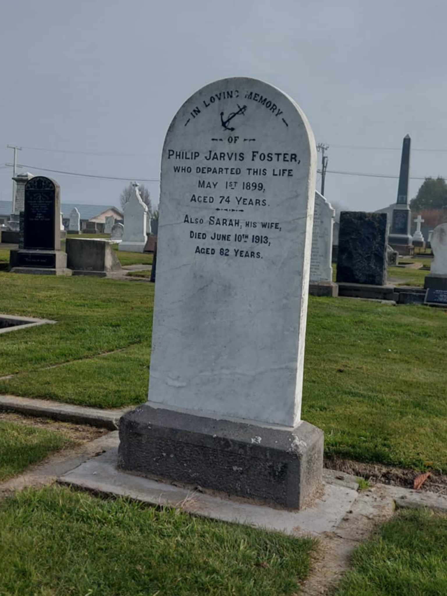Philip Jarvis Foster grave Timaru Cemetery 2025