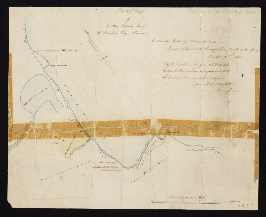 Red Map Plans of Native Reserves in Canterbury Caroline Bay Native Reserve 8 R25179855 natlib
