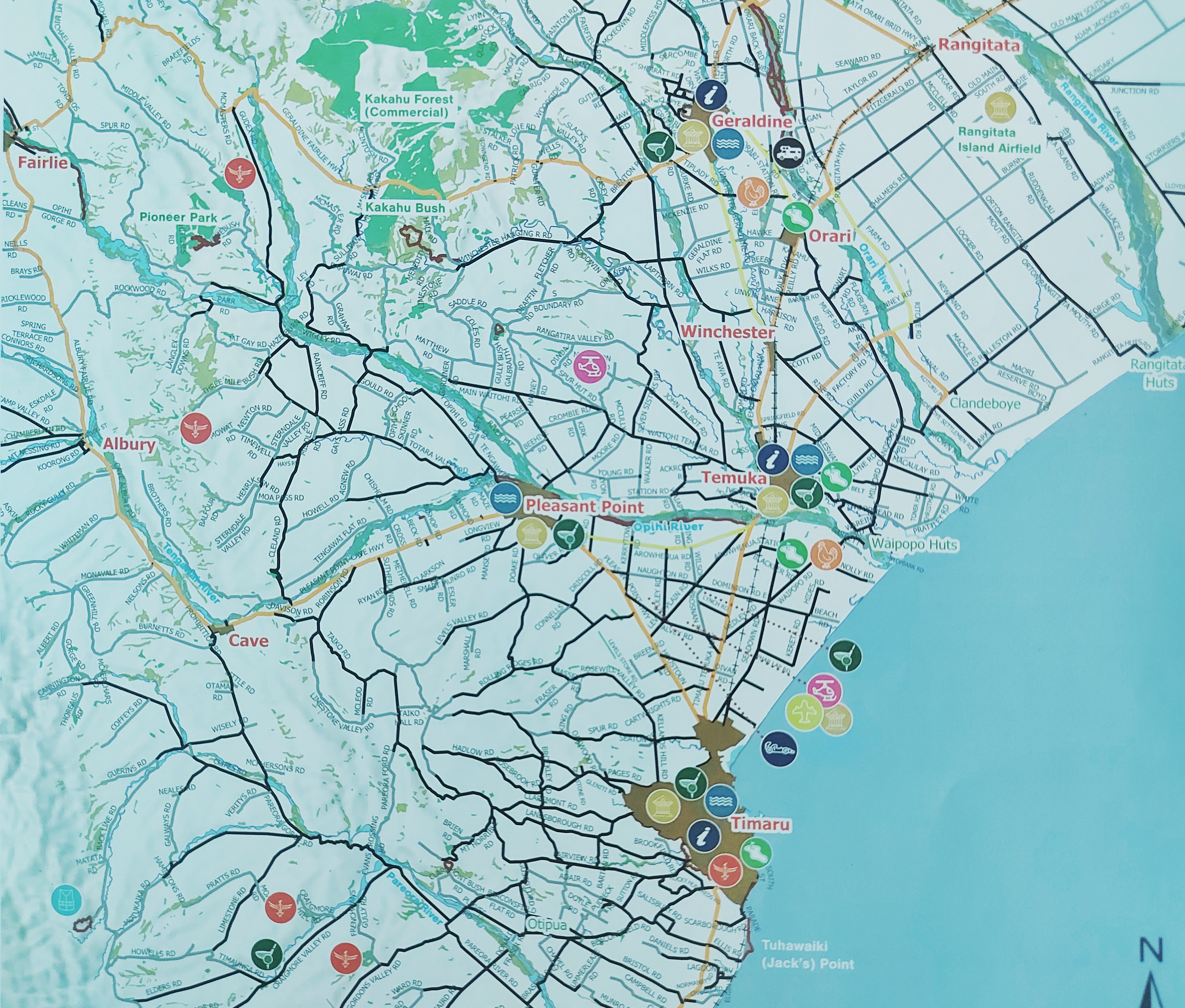 We Love Timaru Photograph of their free maps at the Timaru Information Centre