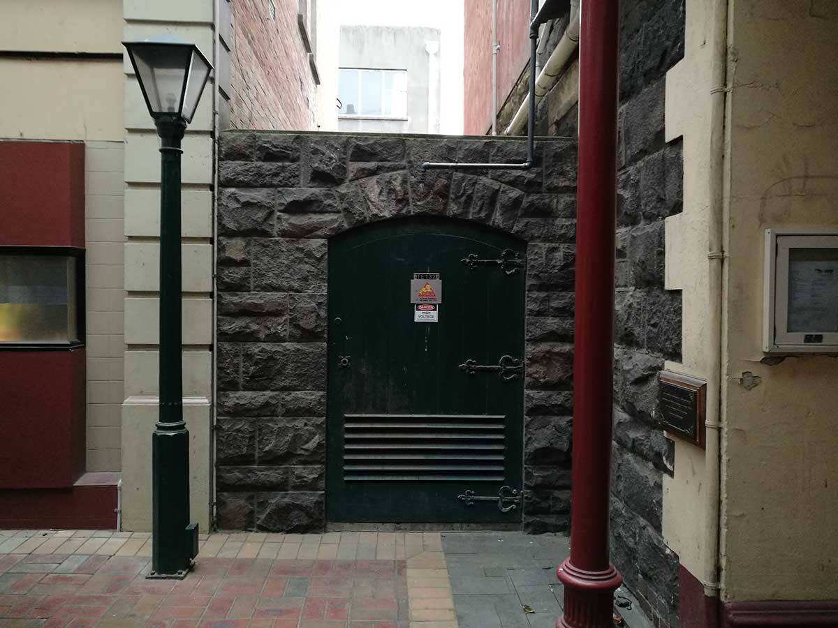 Royal Arcade Green Store that once led to a strong room by Roselyn Fauth 2021