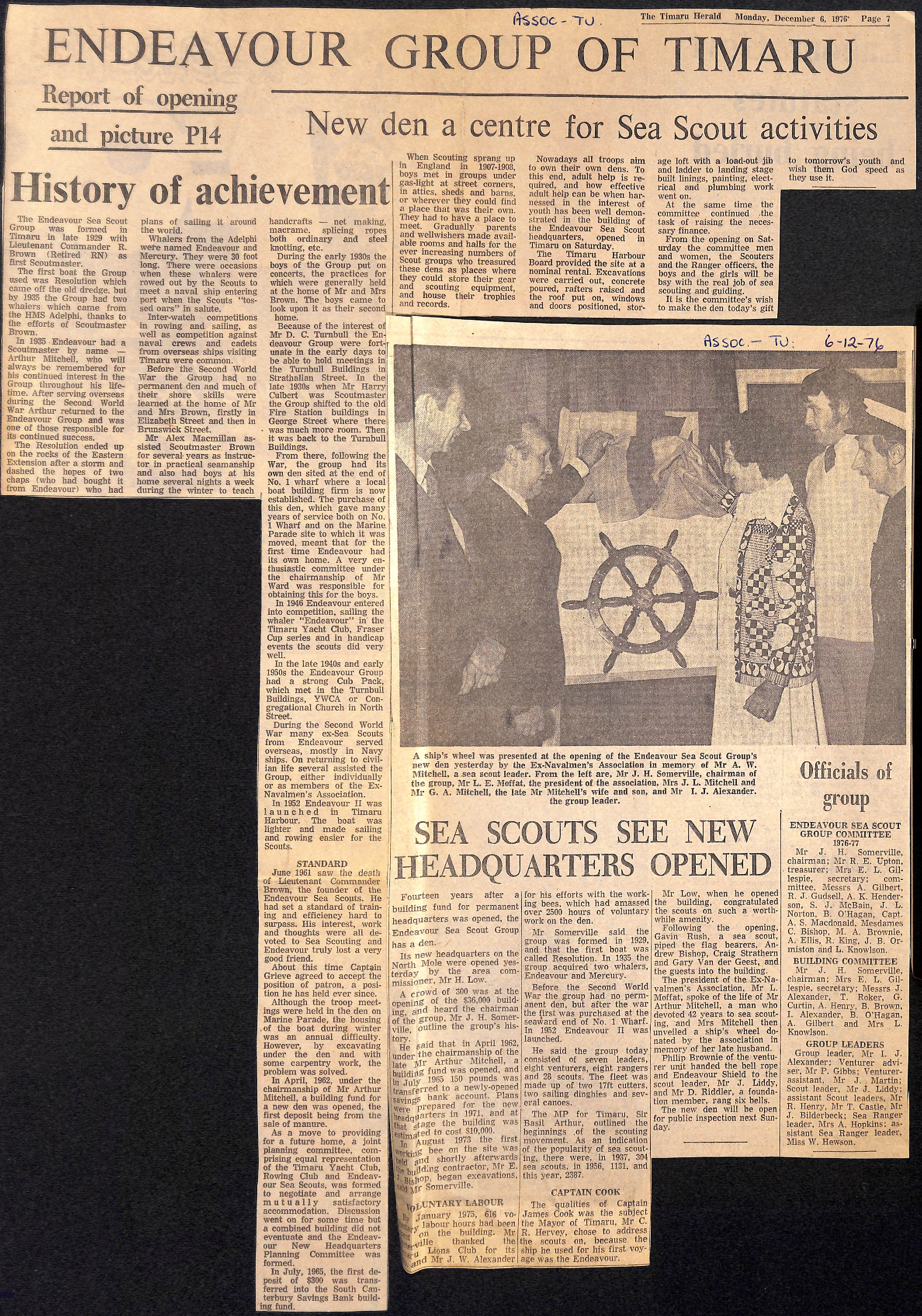 Sea Scouts See New Headquarters Opened