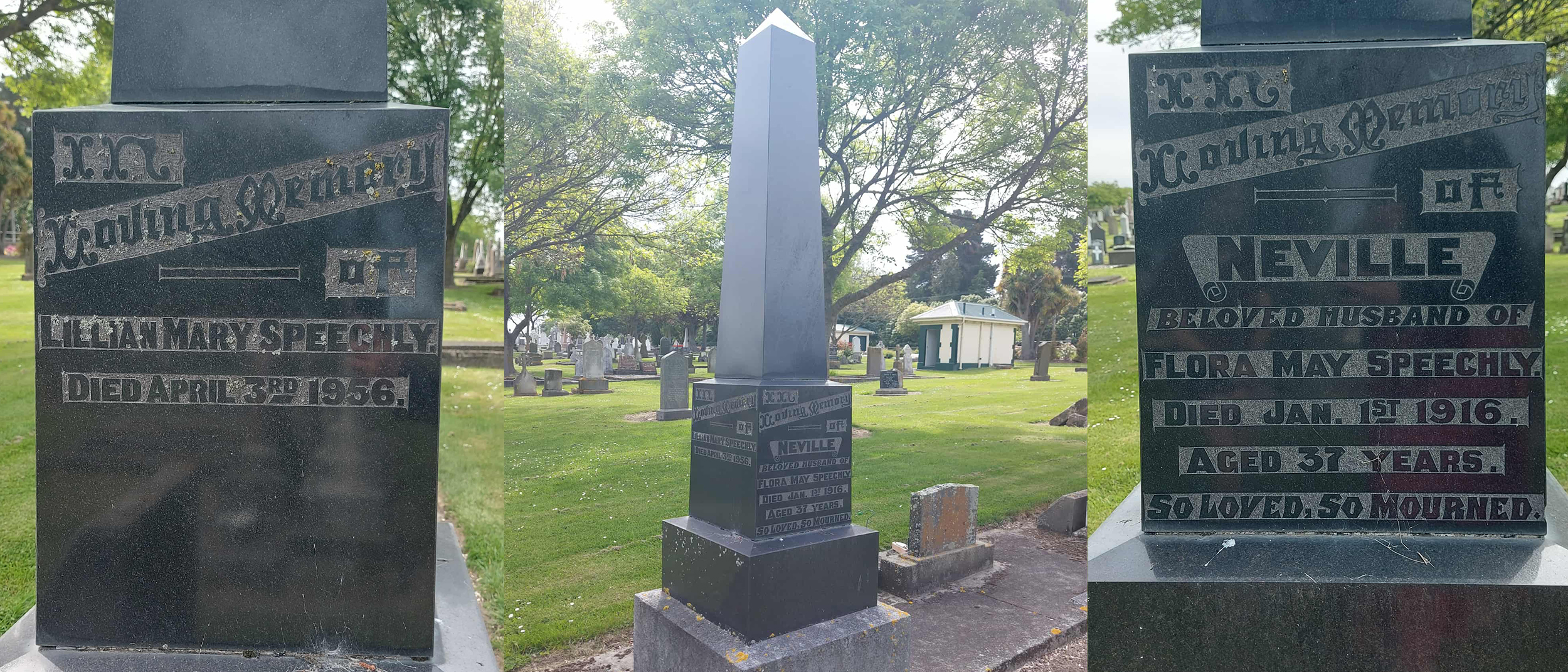 Speechly Grave Timaru Cemetery Photo by Roselyn Fauth