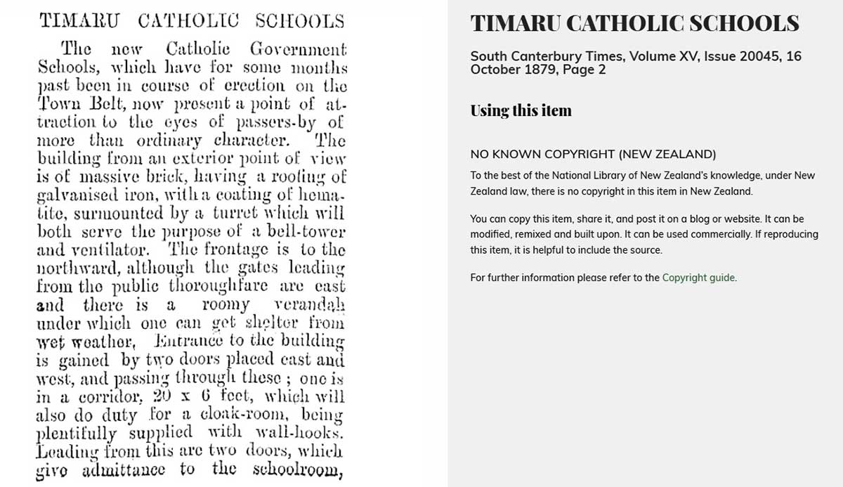 TIMARU CATHOLIC SCHOOLS South Canterbury Times Volume XV Issue 20045 16 October 1879 Page 2
