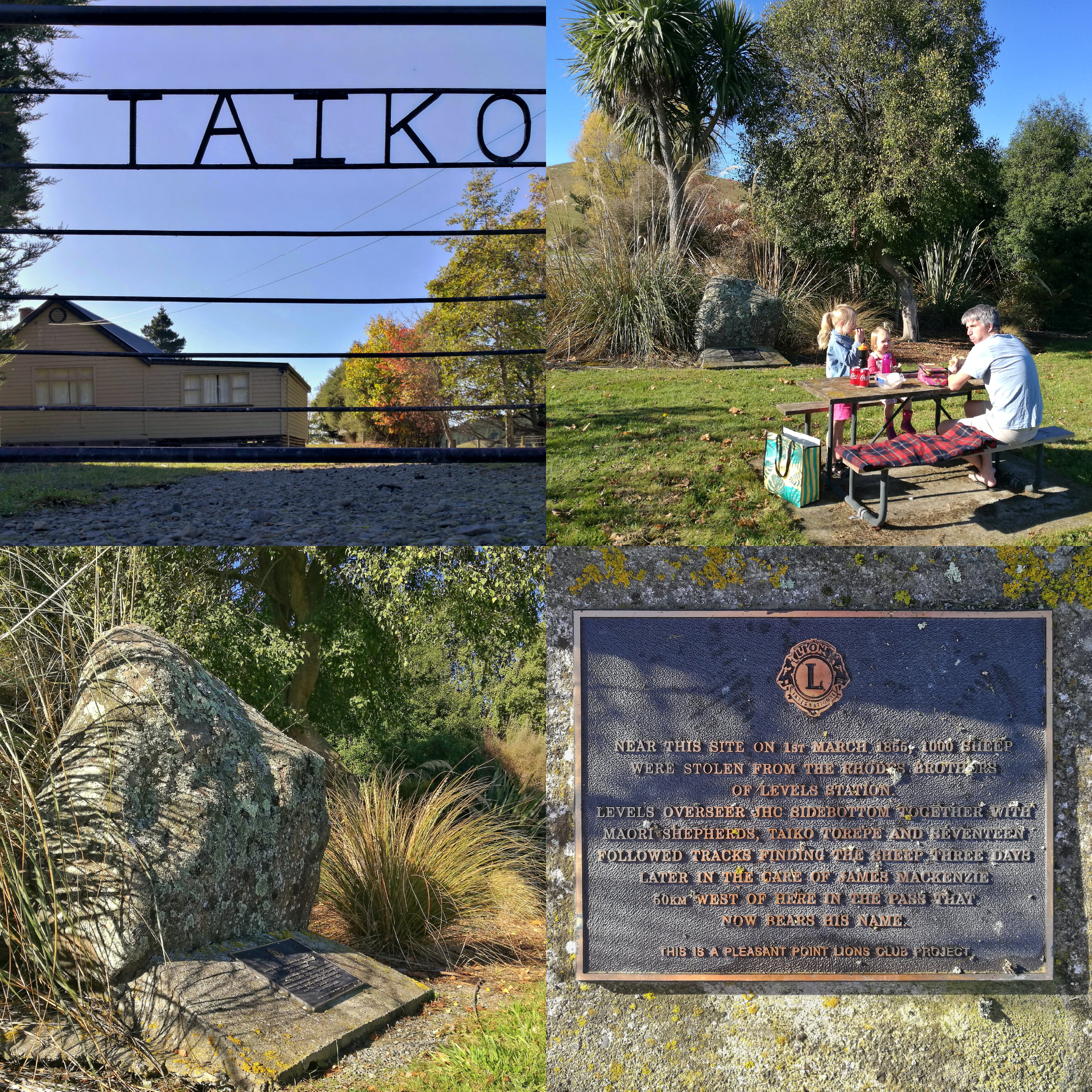 Taiko Monument The shepard for the Rhodes who found Mackenzie stealing sheep