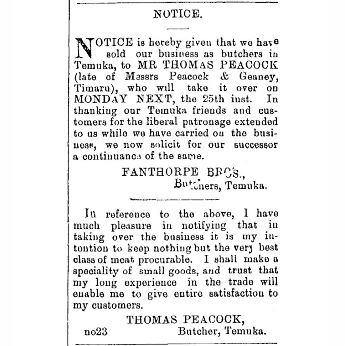 Temuka Leader Issue 2914 2 January 1896 Page 1